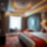 Luxurious hotel room with elegant decor