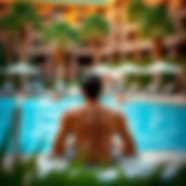 Relax by the Outdoor Pool Outdoor pool area at a nearby resort