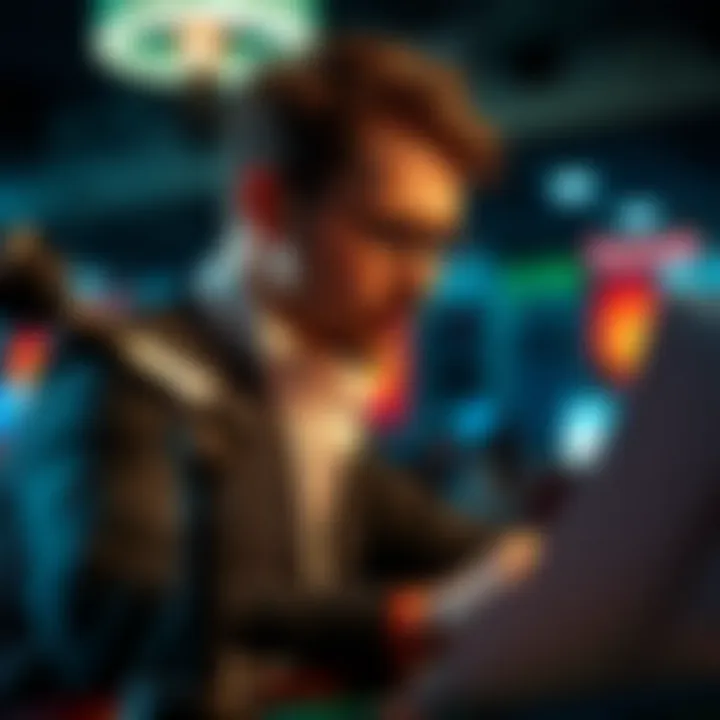 A thoughtful individual analyzing data for informed betting decisions.