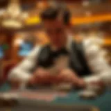 Dealer Shuffling Cards A dealer shuffling cards at a blackjack table