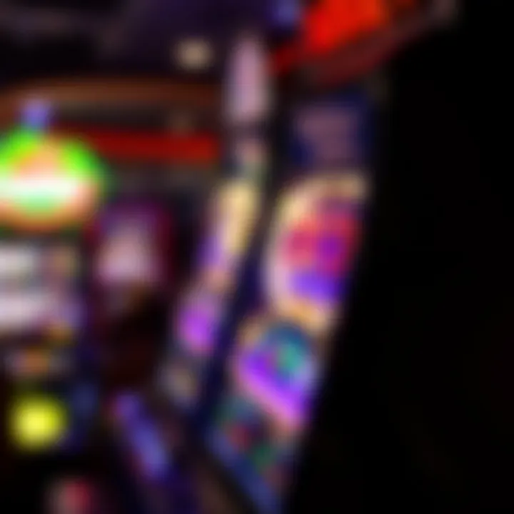 Close-up of a slot machine with colorful graphics at Casino Carter