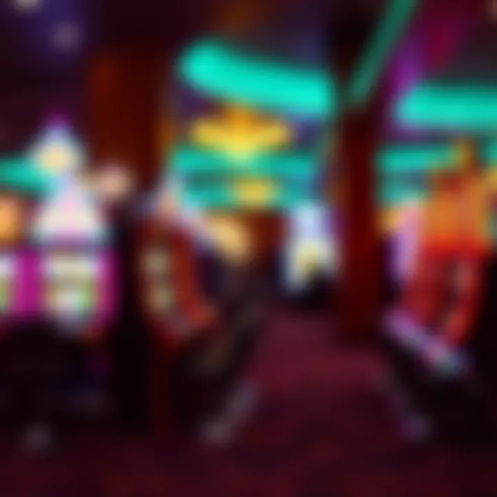 Vibrant Gaming Floor in Cheyenne Interior of a vibrant gaming floor with slot machines