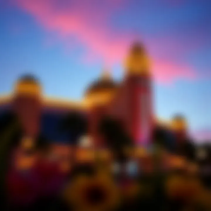 Iconic Florida Casino at Dusk Exterior of a prominent Florida casino during twilight