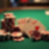 A beautifully arranged set of poker chips and cards symbolizing strategy