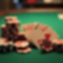 A beautifully arranged set of poker chips and cards symbolizing strategy