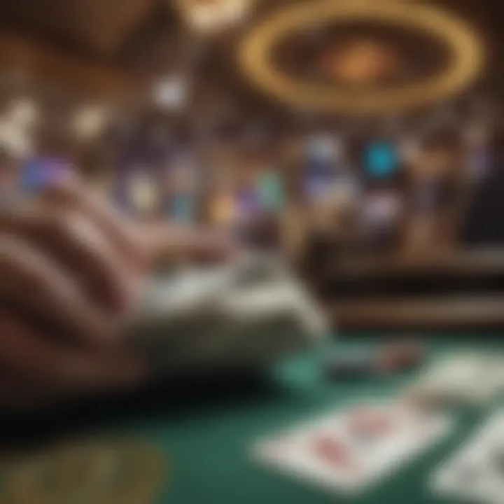 Ethical Implications of Gaming for Cash An abstract depiction of ethical considerations in gaming for cash.