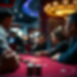 Intense poker game atmosphere