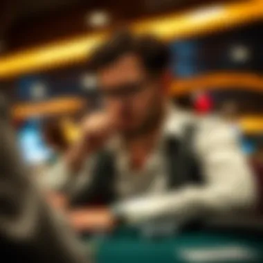 The Mind of a Strategic Player Strategic poker player deep in thought