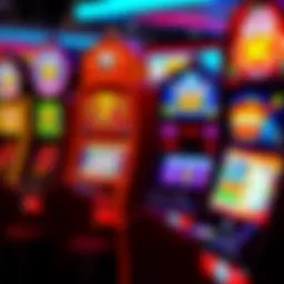 Colorful slot machines featuring vibrant graphics