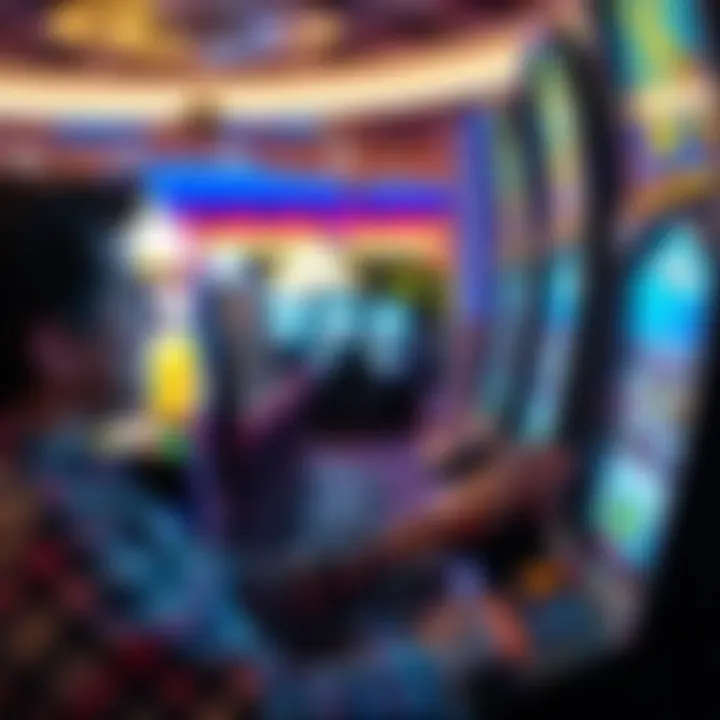 Engaging Slot Gameplay Experience A player enjoying a thrilling game at a slot machine