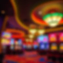 Interior view of the Alabama-Coushatta Casino showcasing vibrant gaming floor