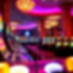 Elegant gaming hall with vibrant décor