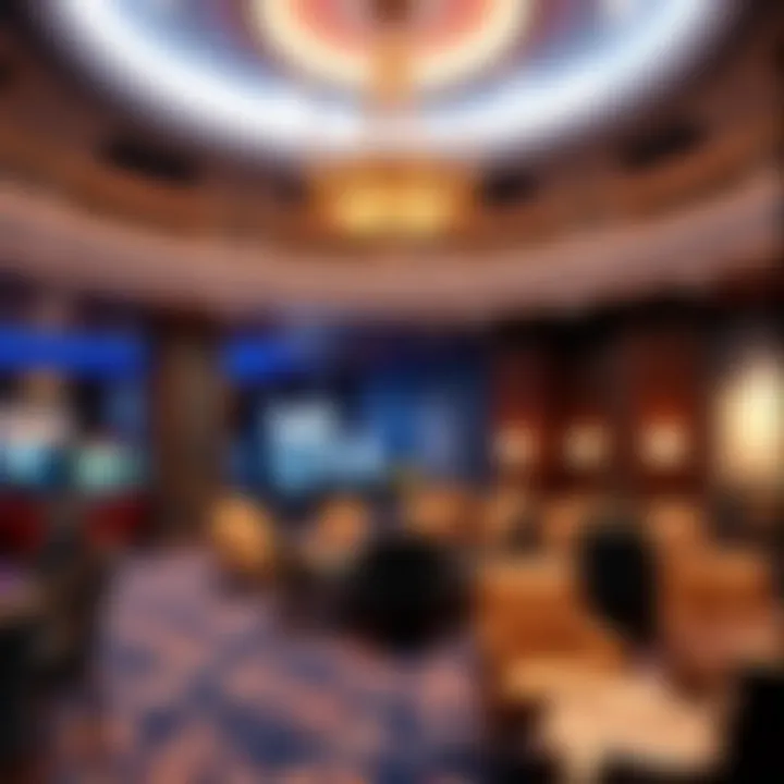 Luxurious lounge area in a casino