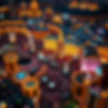 Aerial View of a Grand Casino Complex Aerial view of a grand casino complex showcasing its sprawling architecture and vibrant lights