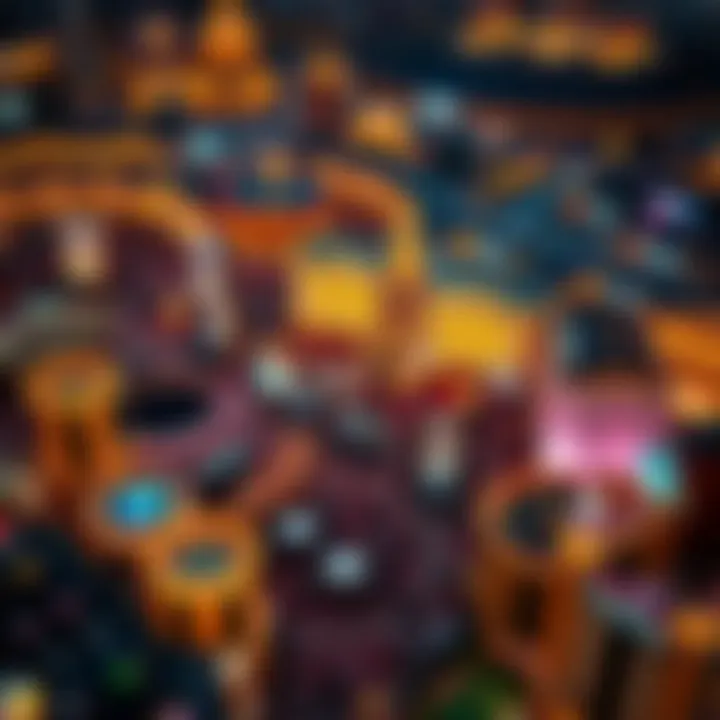 Aerial View of a Grand Casino Complex Aerial view of a grand casino complex showcasing its sprawling architecture and vibrant lights