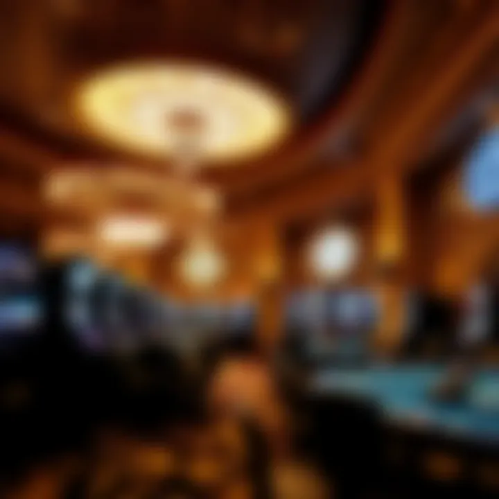 Interior of an Opulent Casino Interior shot of an opulent casino featuring intricate designs and luxurious decor