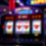 A detailed view of a double double slot machine showcasing its unique design and features.