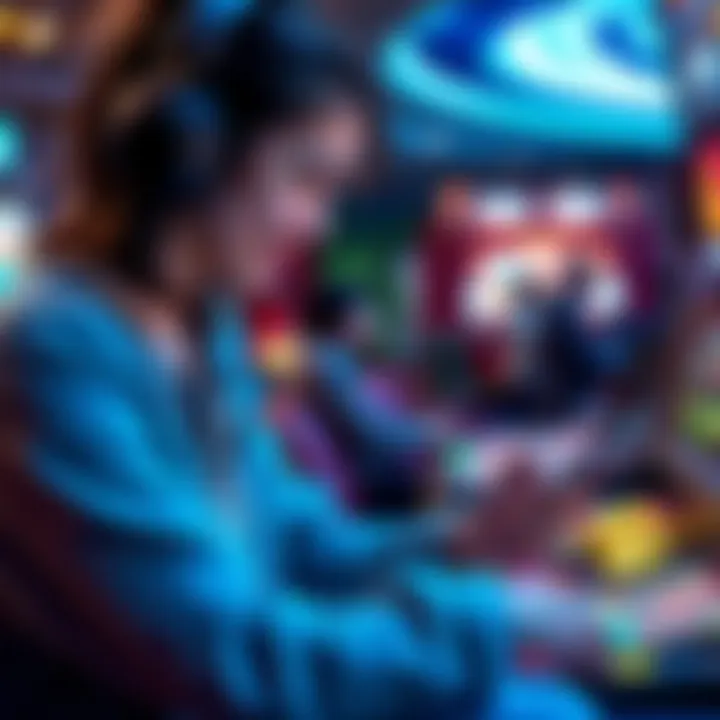 User engaging with a mobile gaming app