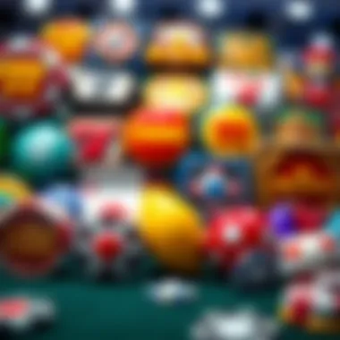 Diverse Selection of Free Casino Games A collection of popular free casino game icons and logos