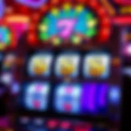 Colorful slot machine featuring dollar symbols