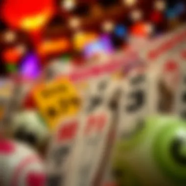 Diverse Bingo Formats A close-up view of various colorful bingo cards ready for online play.