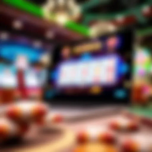 Digital Keno Game Interface Vibrant digital keno game interface displayed on a laptop screen