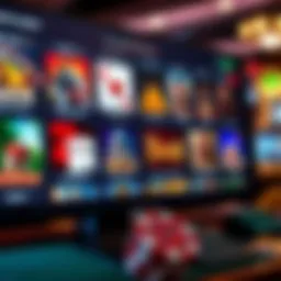 Online poker interface showcasing game selection