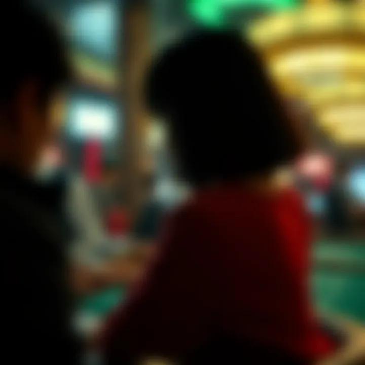 Illustration depicting the intense atmosphere of a gambling room