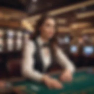 An engaging view of a live dealer game offering an immersive experience.