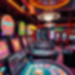 Virtual casino environment showcasing a variety of games