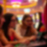 Diverse individuals engaging in online lottery games