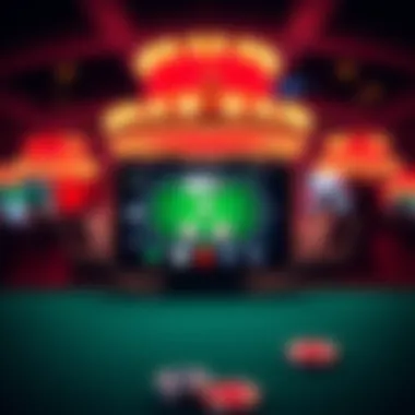 Visual representation of an iPhone displaying a poker game