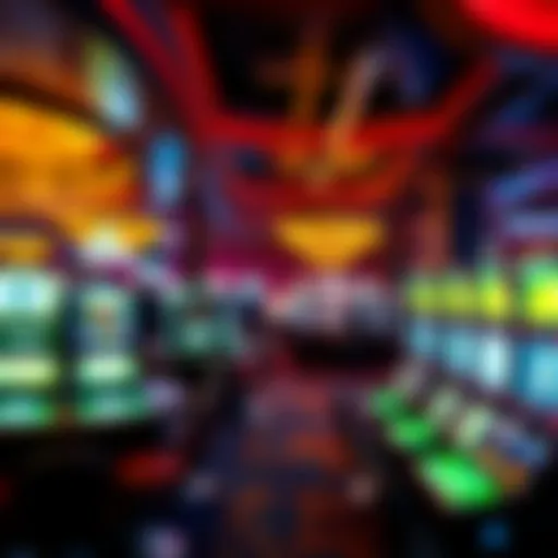 Interior view of Rivers Casino showcasing gaming tables and vibrant atmosphere