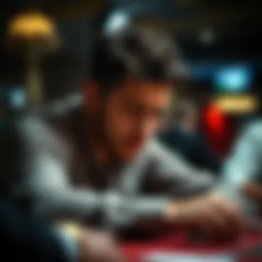 The Mind of a Poker Player Player focused at the poker table, showcasing strategic thinking