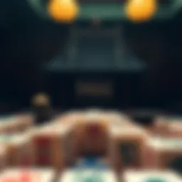 An intricate Mahjong set showcasing tiles with traditional designs