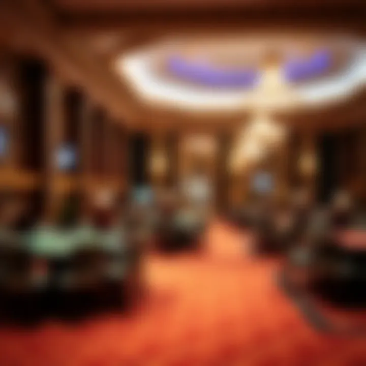 Elegant interior of a prominent casino in Portugal