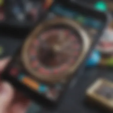 Variety of Gaming App Categories Diverse categories of gaming apps on a mobile device