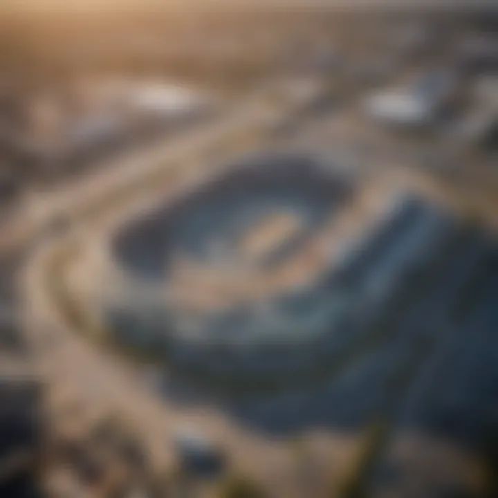 Aerial View of the Iconic New Orleans Racetrack Casino An aerial view of a popular racetrack casino in New Orleans showcasing its layout