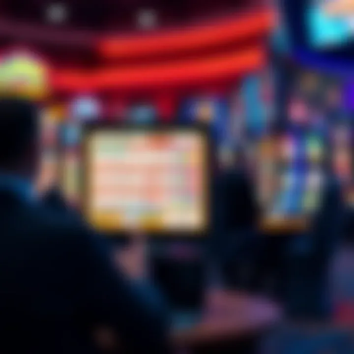 Overview of online scratch card game interface