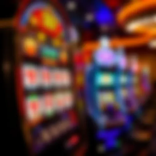 Vibrant slot machine display