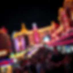 Vibrant Fremont Street during a live concert