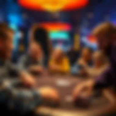 A group of friends enjoying a game of poker at a table