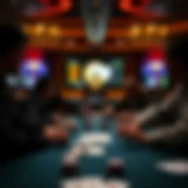 Gameplay Visualization of GTO Principles Visualization of poker gameplay emphasizing GTO principles