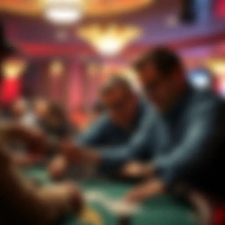 Strategic Analysis in GTO Poker Players analyzing poker strategies during a game