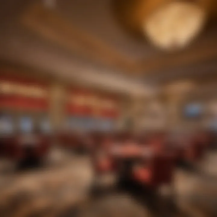 Dining area with an array of culinary offerings available at the casino