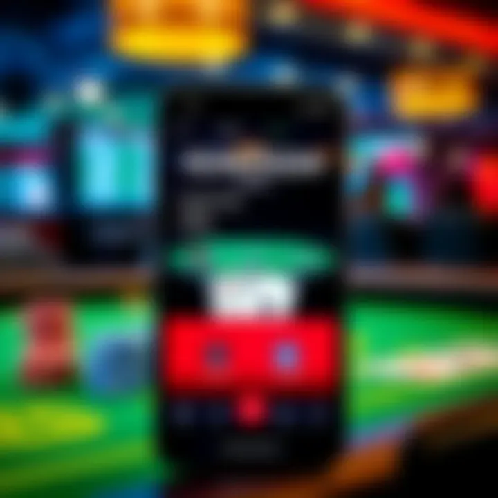 Mobile interface of Ignition Poker app