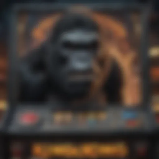 Illustration of the King Kong Slot game interface showcasing vibrant graphics