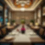 Elegant dining setup showcasing the luxurious ambiance of Lago Bellagio