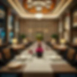 Elegant dining setup showcasing the luxurious ambiance of Lago Bellagio