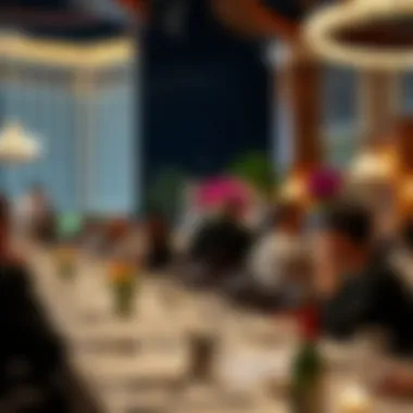 Sophisticated Dining Atmosphere at Lago Bellagio Guests enjoying a memorable dining experience in a sophisticated setting